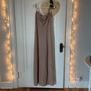 Crepe Taupe Dress